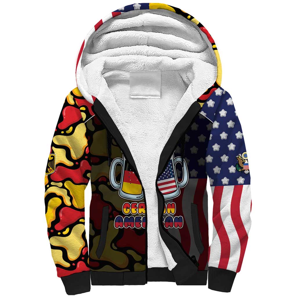 Personalized Germany American Heritage Month Sherpa Hoodie Beer Funny Style - Wonder Print Shop