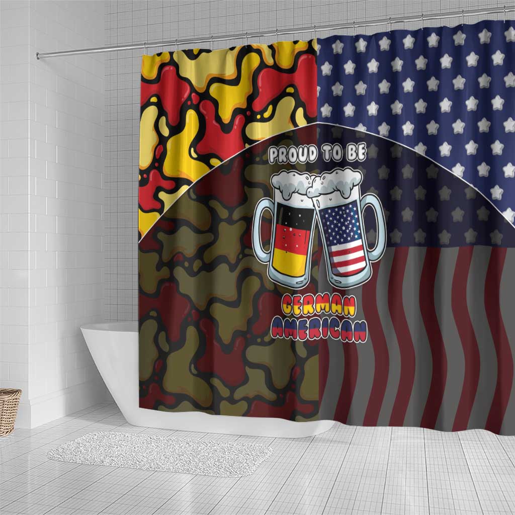 Germany American Heritage Month Shower Curtain Beer Funny Style - Wonder Print Shop