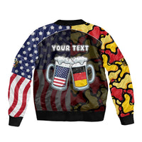 Personalized Germany American Heritage Month Sleeve Zip Bomber Jacket Beer Funny Style - Wonder Print Shop