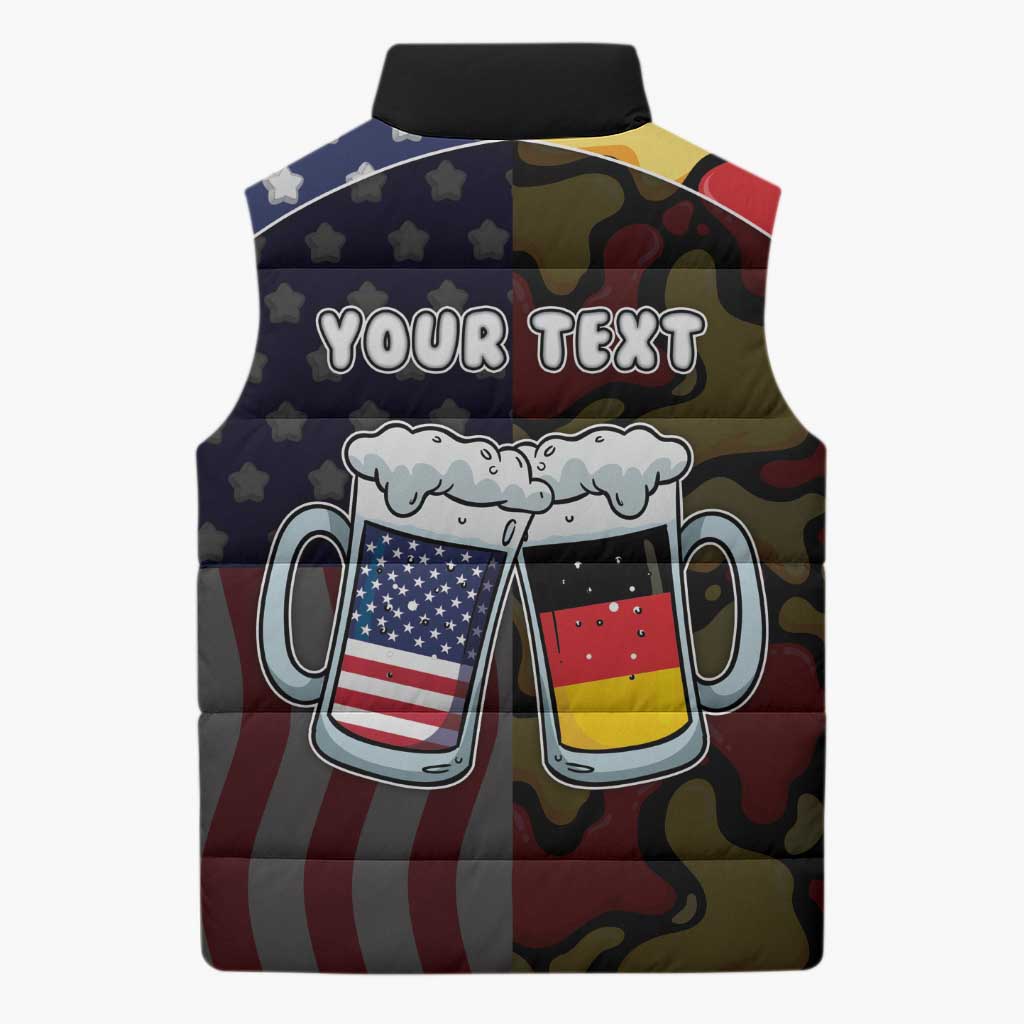Personalized Germany American Heritage Month Sleeveless Puffer Jacket Beer Funny Style - Wonder Print Shop