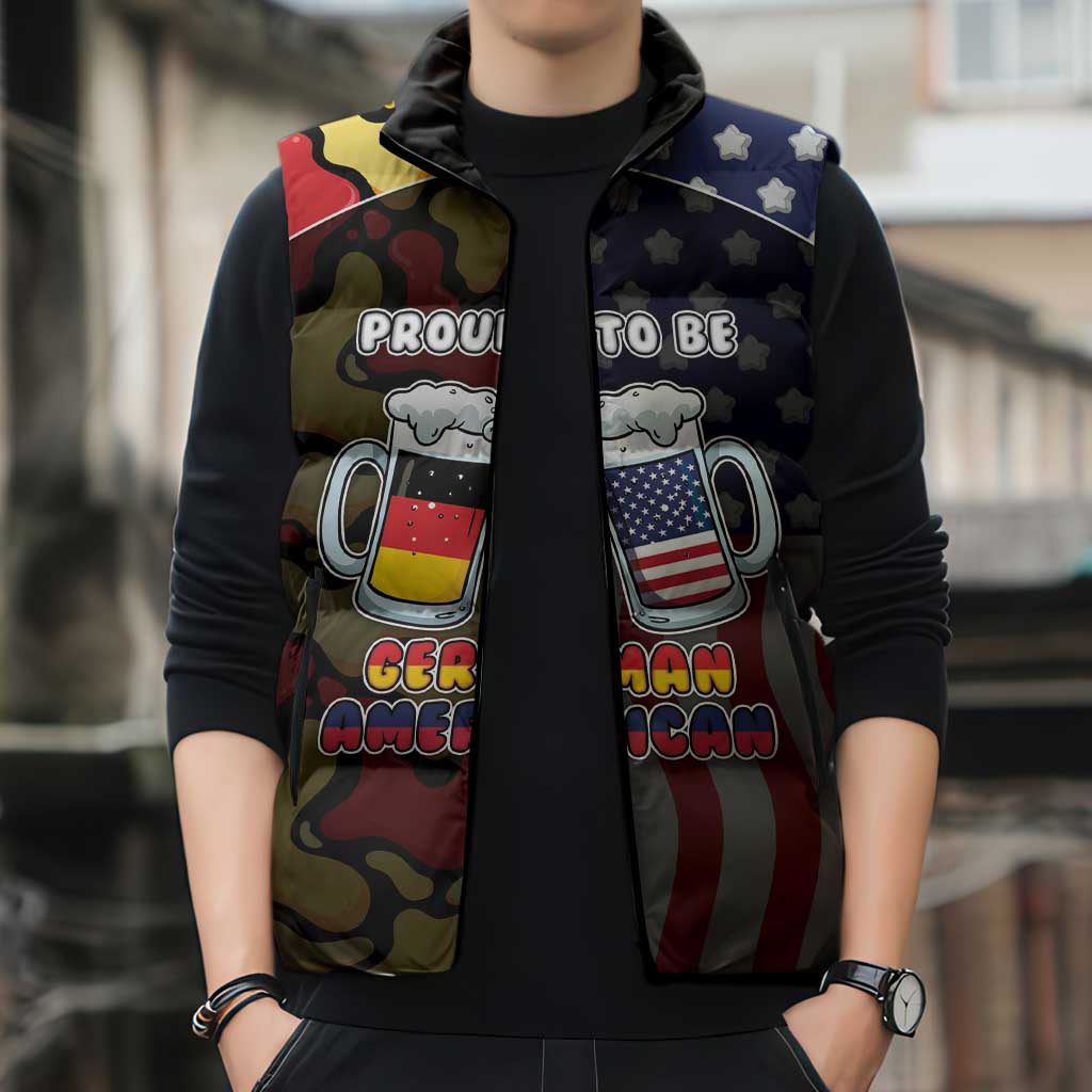 Personalized Germany American Heritage Month Sleeveless Puffer Jacket Beer Funny Style - Wonder Print Shop