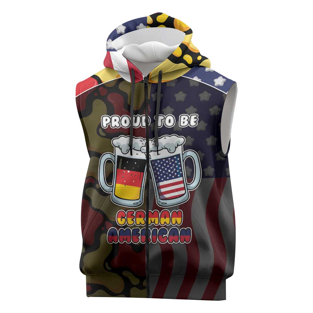 Personalized Germany American Heritage Month Sleeveless Zip Hoodie Beer Funny Style - Wonder Print Shop