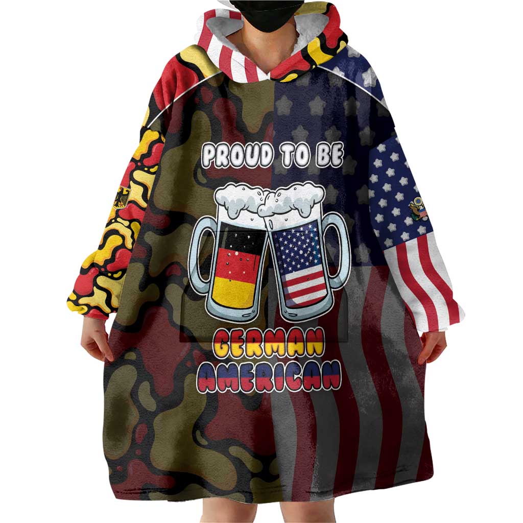 Personalized Germany American Heritage Month Wearable Blanket Hoodie Beer Funny Style - Wonder Print Shop