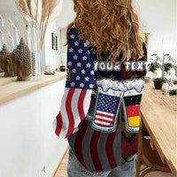 Personalized Germany American Heritage Month Women Casual Shirt Beer Funny Style - Wonder Print Shop