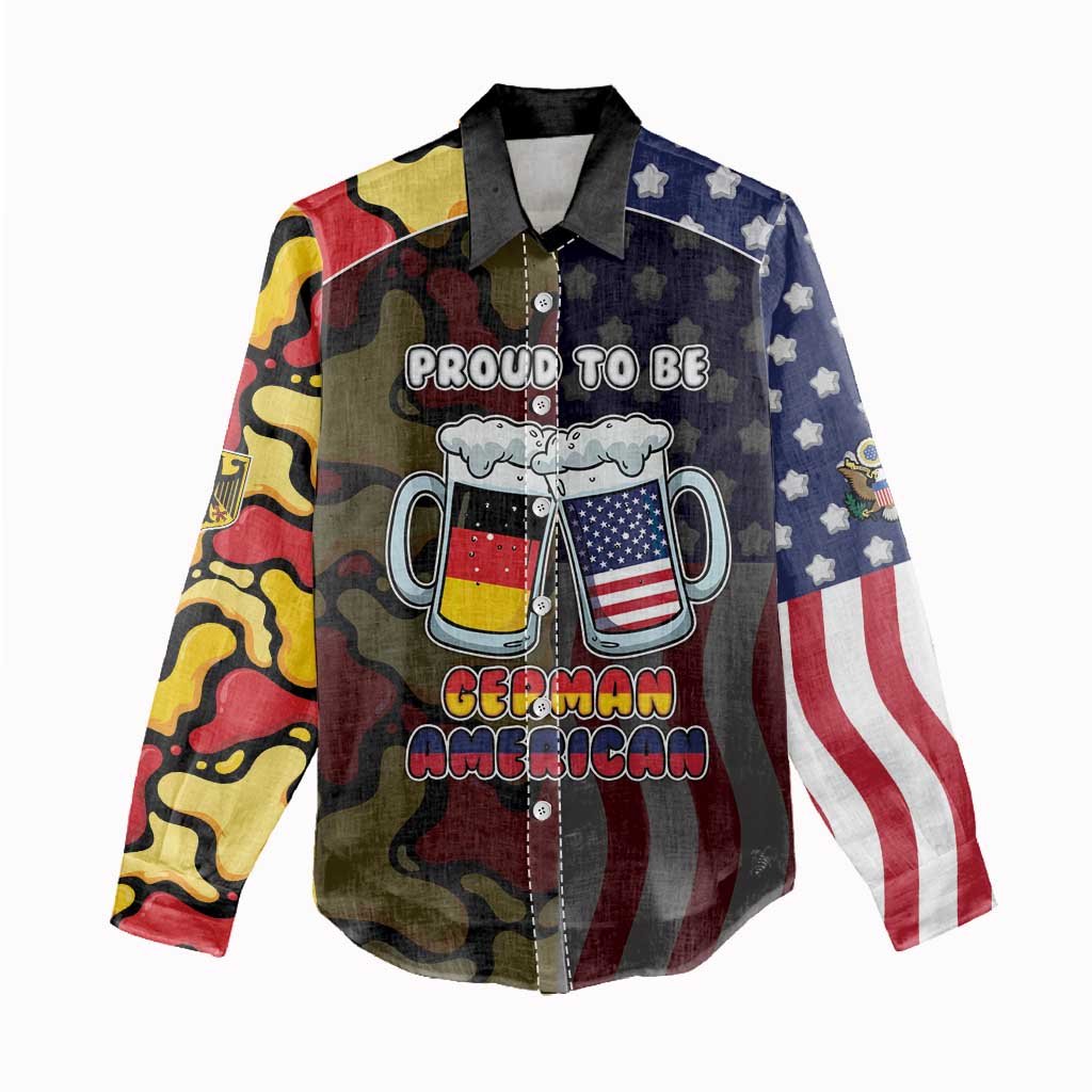 Personalized Germany American Heritage Month Women Casual Shirt Beer Funny Style - Wonder Print Shop