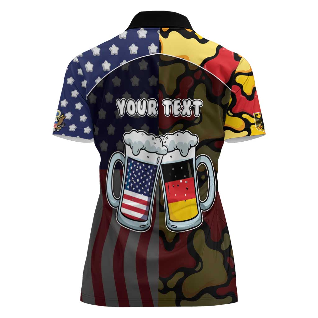 Personalized Germany American Heritage Month Women Polo Shirt Beer Funny Style - Wonder Print Shop