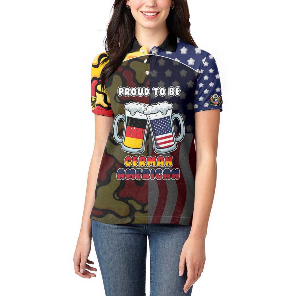 Personalized Germany American Heritage Month Women Polo Shirt Beer Funny Style - Wonder Print Shop