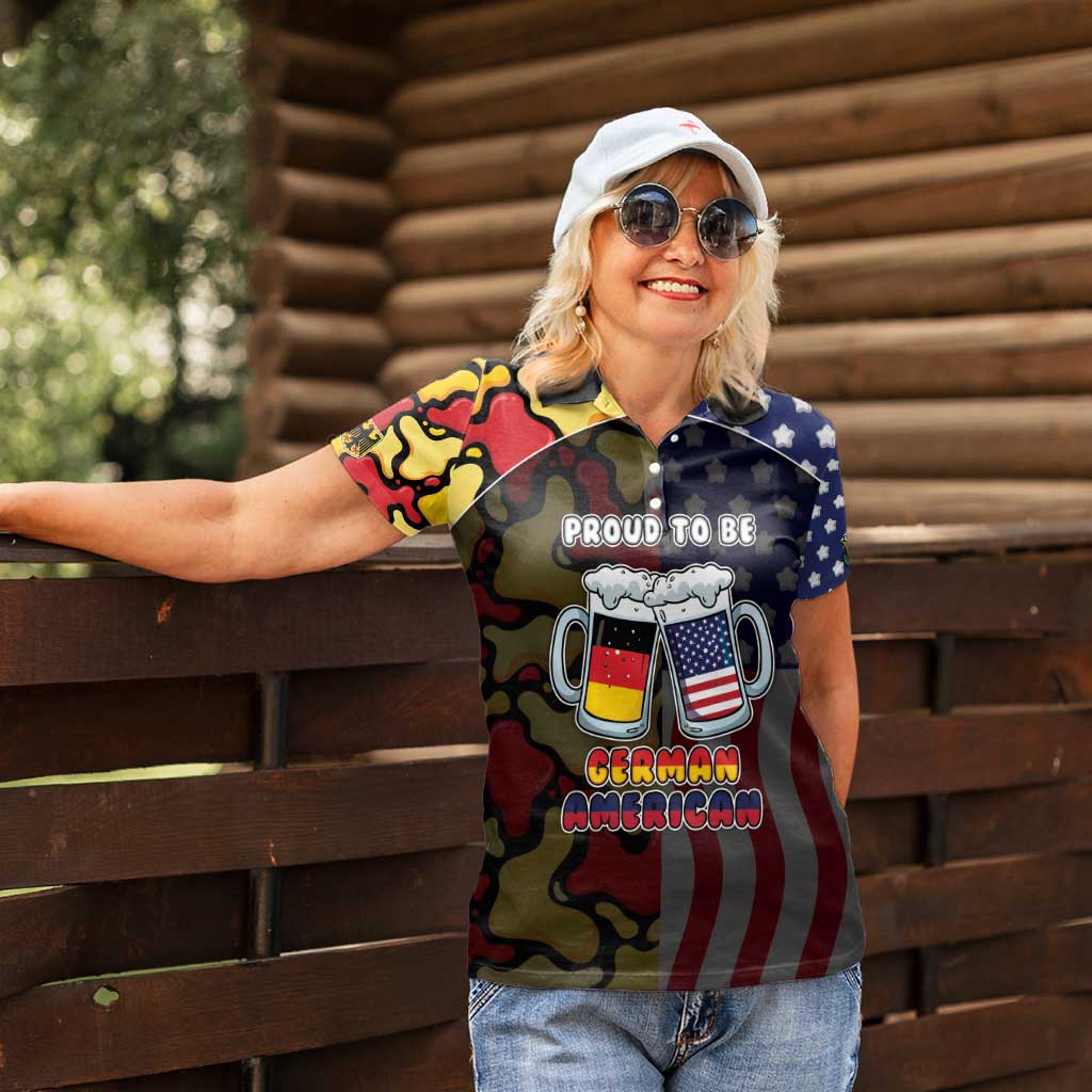 Personalized Germany American Heritage Month Women Polo Shirt Beer Funny Style - Wonder Print Shop