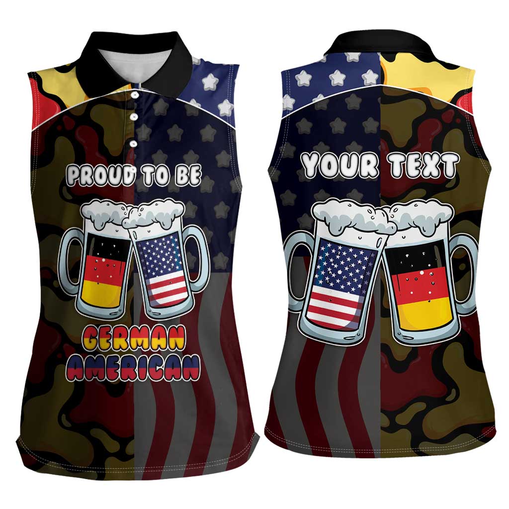Personalized Germany American Heritage Month Women Sleeveless Polo Shirt Beer Funny Style - Wonder Print Shop