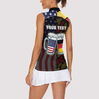 Personalized Germany American Heritage Month Women Sleeveless Polo Shirt Beer Funny Style - Wonder Print Shop
