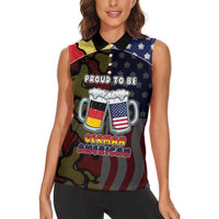 Personalized Germany American Heritage Month Women Sleeveless Polo Shirt Beer Funny Style - Wonder Print Shop