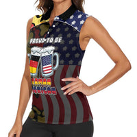 Personalized Germany American Heritage Month Women Sleeveless Polo Shirt Beer Funny Style - Wonder Print Shop