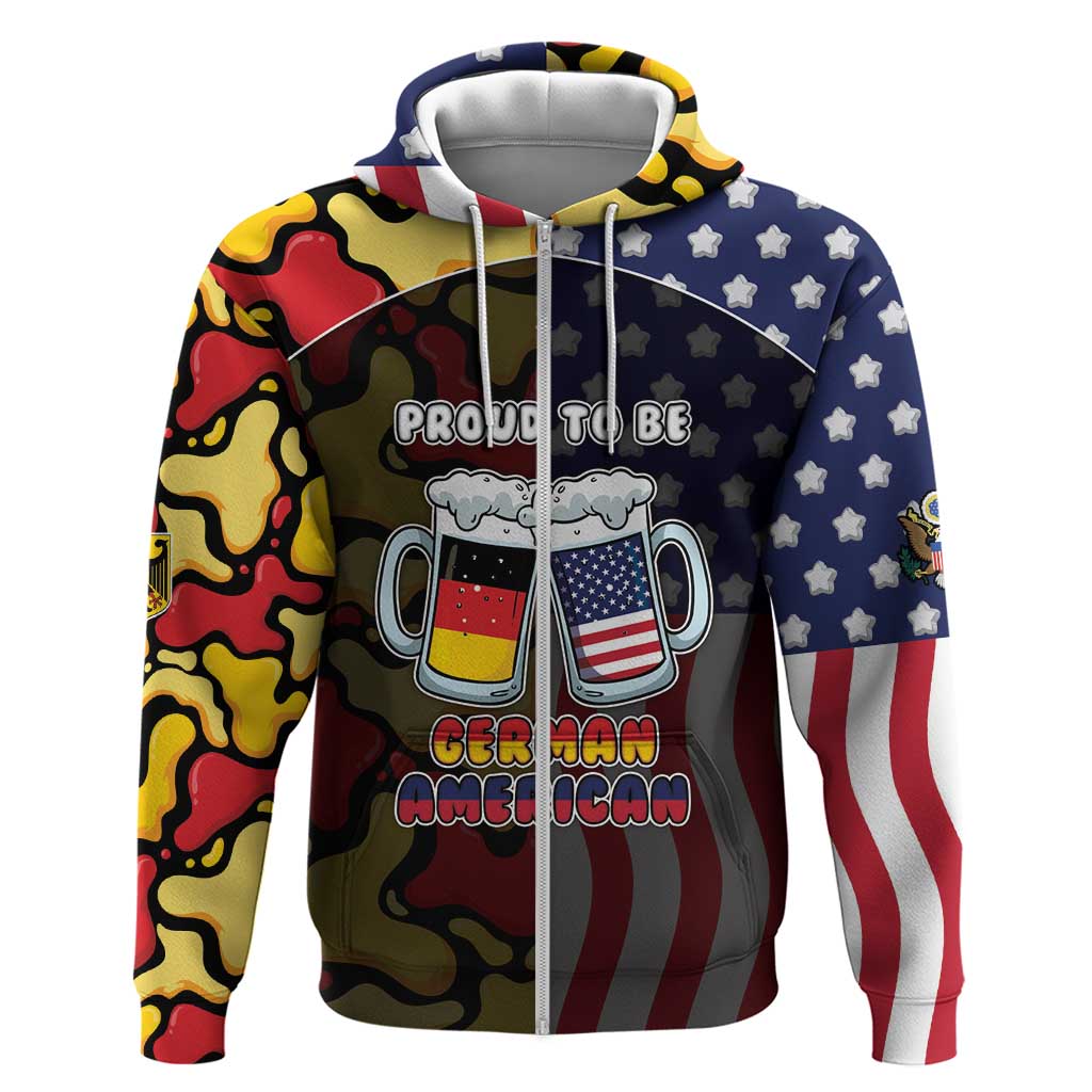Personalized Germany American Heritage Month Zip Hoodie Beer Funny Style - Wonder Print Shop