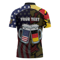 Personalized Germany American Heritage Month Zipper Polo Shirt Beer Funny Style - Wonder Print Shop