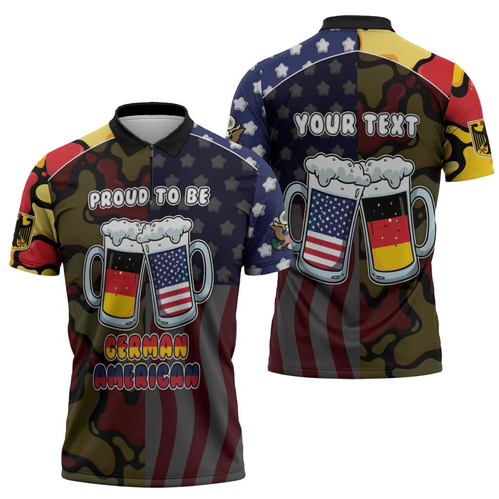Personalized Germany American Heritage Month Zipper Polo Shirt Beer Funny Style - Wonder Print Shop