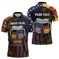 Personalized Germany American Heritage Month Zipper Polo Shirt Beer Funny Style - Wonder Print Shop