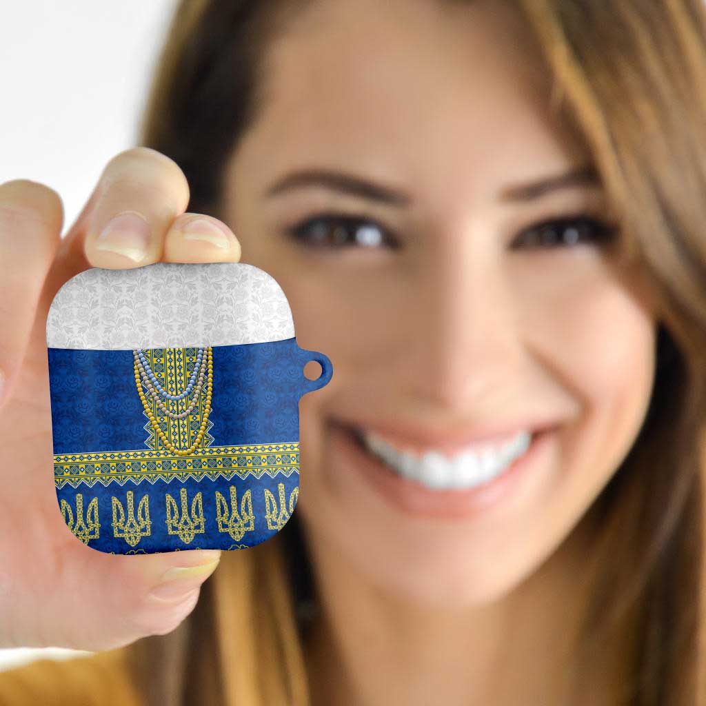Ukraine Vyshyvanka Motif AirPods Case Ukrainian Coat Of Arms Rose Patterns - Wonder Print Shop