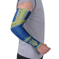 Ukraine Vyshyvanka Motif Arm Sleeves Ukrainian Coat Of Arms Rose Patterns - Wonder Print Shop