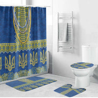 Ukraine Vyshyvanka Motif Bathroom Set Ukrainian Coat Of Arms Rose Patterns - Wonder Print Shop