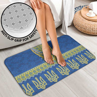 Ukraine Vyshyvanka Motif Bathroom Set Ukrainian Coat Of Arms Rose Patterns - Wonder Print Shop