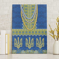 Ukraine Vyshyvanka Motif Canvas Wall Art Ukrainian Coat Of Arms Rose Patterns - Wonder Print Shop