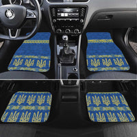 Ukraine Vyshyvanka Motif Car Mats Ukrainian Coat Of Arms Rose Patterns - Wonder Print Shop
