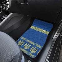 Ukraine Vyshyvanka Motif Car Mats Ukrainian Coat Of Arms Rose Patterns - Wonder Print Shop