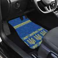 Ukraine Vyshyvanka Motif Car Mats Ukrainian Coat Of Arms Rose Patterns - Wonder Print Shop