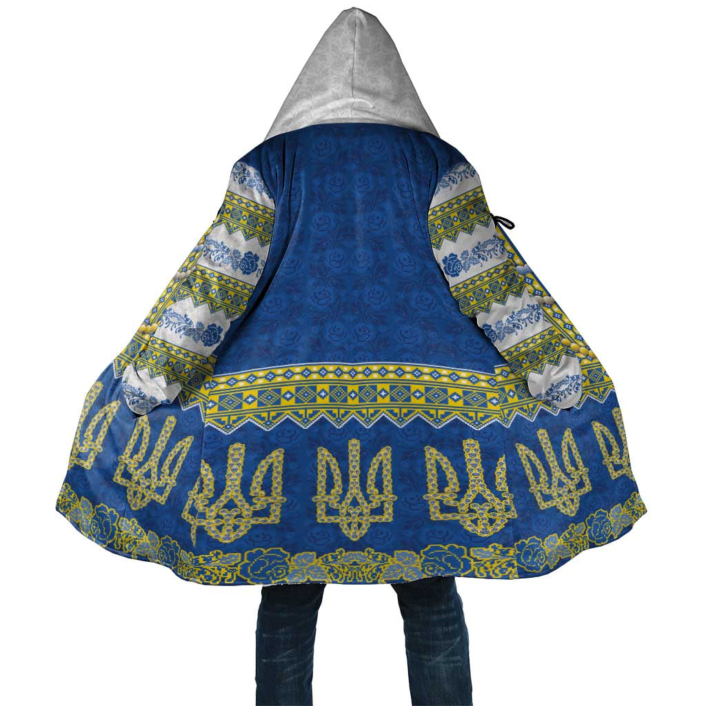 Ukraine Vyshyvanka Motif Cloak Ukrainian Coat Of Arms Rose Patterns - Wonder Print Shop