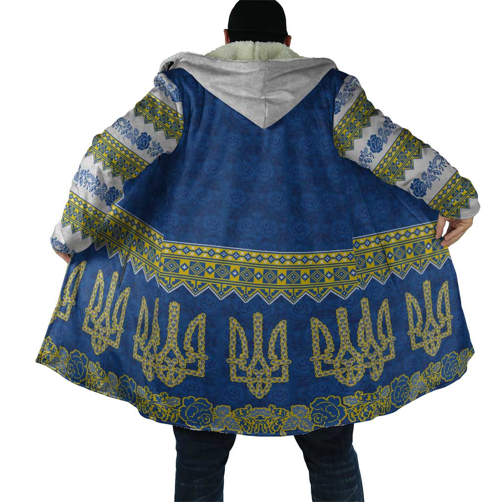 Ukraine Vyshyvanka Motif Cloak Ukrainian Coat Of Arms Rose Patterns - Wonder Print Shop