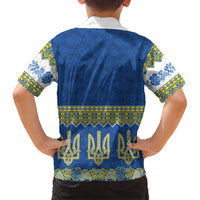 Ukraine Vyshyvanka Motif Hawaiian Shirt Ukrainian Coat Of Arms Rose Patterns - Wonder Print Shop