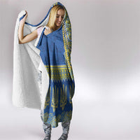 Ukraine Vyshyvanka Motif Hooded Blanket Ukrainian Coat Of Arms Rose Patterns - Wonder Print Shop