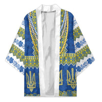 Ukraine Vyshyvanka Motif Kimono Ukrainian Coat Of Arms Rose Patterns - Wonder Print Shop