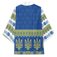 Ukraine Vyshyvanka Motif Kimono Ukrainian Coat Of Arms Rose Patterns - Wonder Print Shop