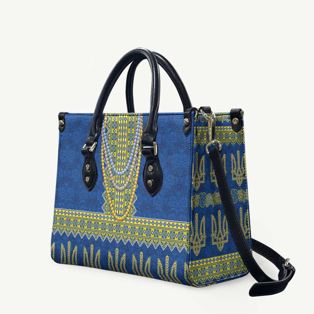 Ukraine Vyshyvanka Motif Leather Bag Ukrainian Coat Of Arms Rose Patterns - Wonder Print Shop