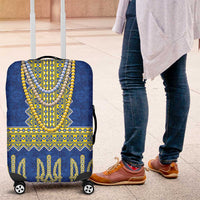 Ukraine Vyshyvanka Motif Luggage Cover Ukrainian Coat Of Arms Rose Patterns - Wonder Print Shop