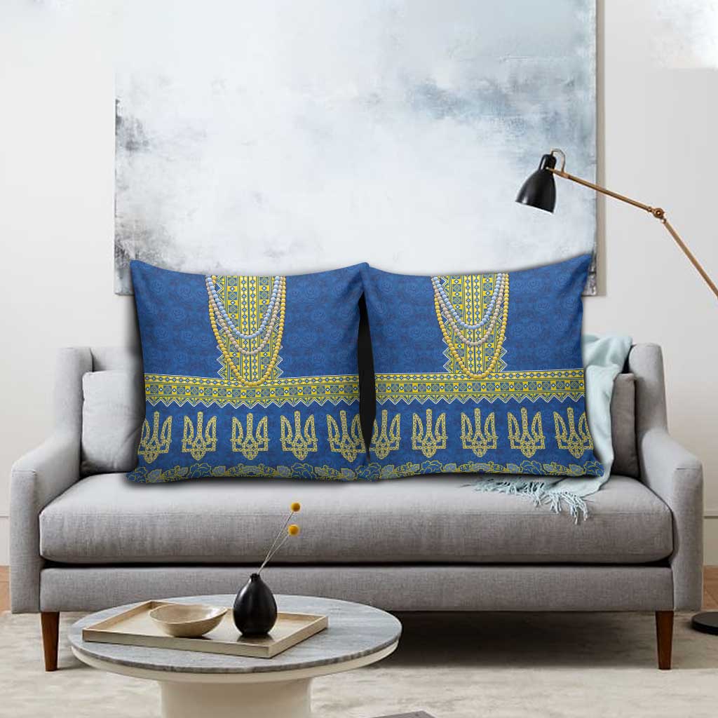 Ukraine Vyshyvanka Motif Pillow Cover Ukrainian Coat Of Arms Rose Patterns - Wonder Print Shop