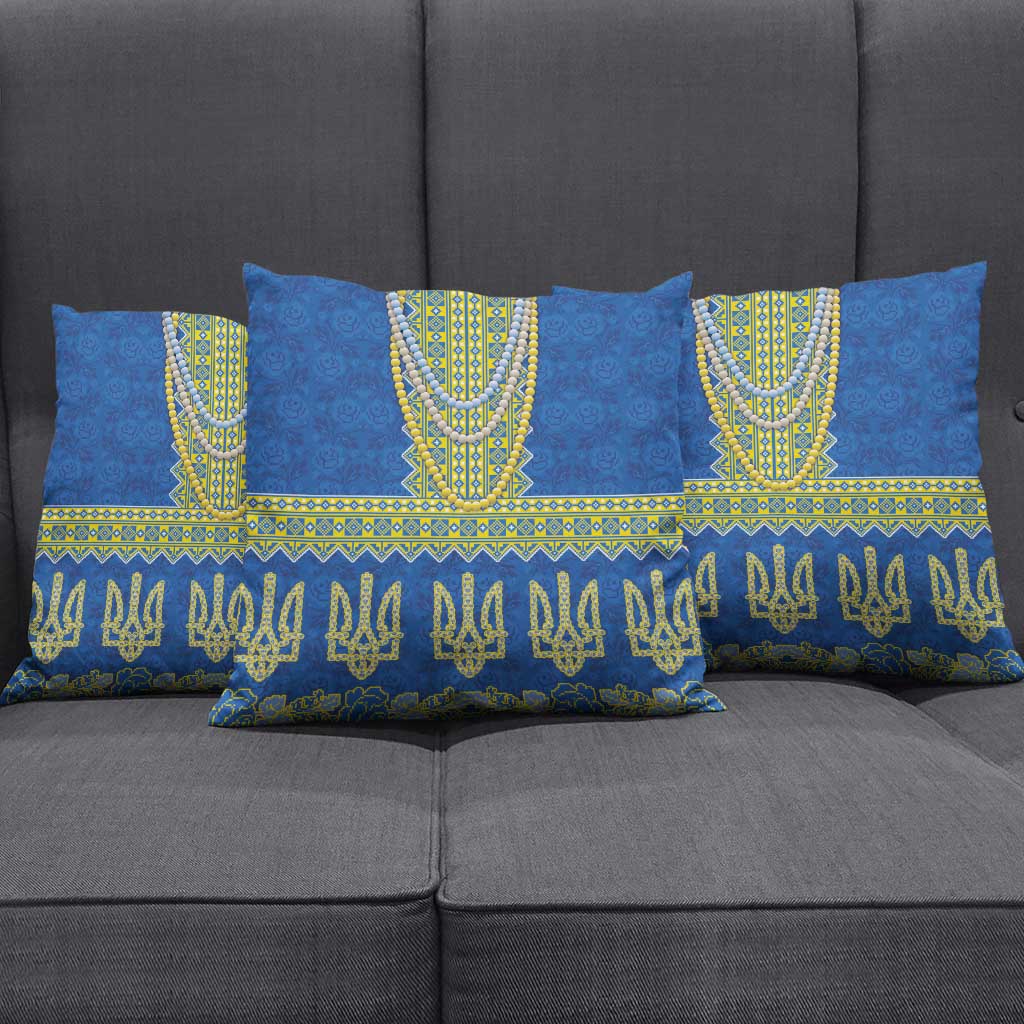 Ukraine Vyshyvanka Motif Pillow Cover Ukrainian Coat Of Arms Rose Patterns - Wonder Print Shop