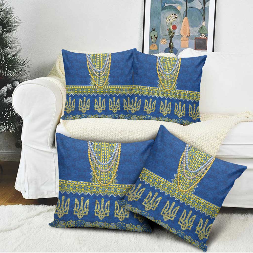 Ukraine Vyshyvanka Motif Pillow Cover Ukrainian Coat Of Arms Rose Patterns - Wonder Print Shop