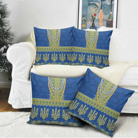Ukraine Vyshyvanka Motif Pillow Cover Ukrainian Coat Of Arms Rose Patterns - Wonder Print Shop