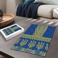 Ukraine Vyshyvanka Motif Puzzle Ukrainian Coat Of Arms Rose Patterns - Wonder Print Shop