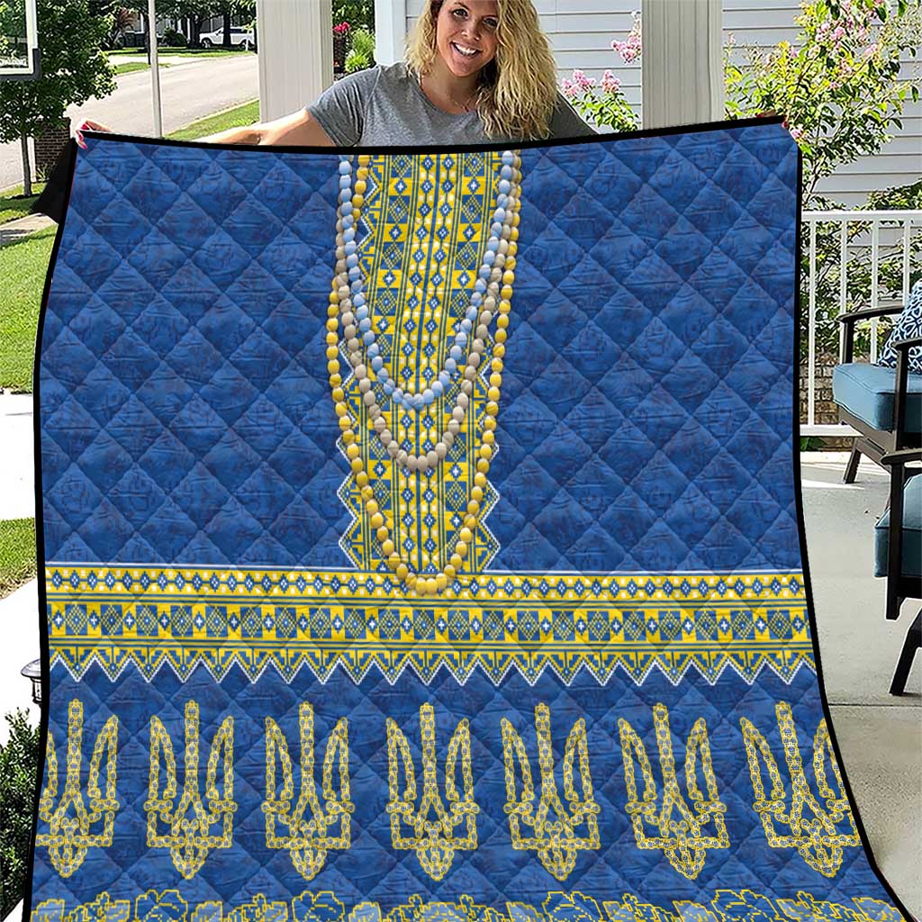 Ukraine Vyshyvanka Motif Quilt Ukrainian Coat Of Arms Rose Patterns - Wonder Print Shop