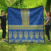 Ukraine Vyshyvanka Motif Quilt Ukrainian Coat Of Arms Rose Patterns - Wonder Print Shop