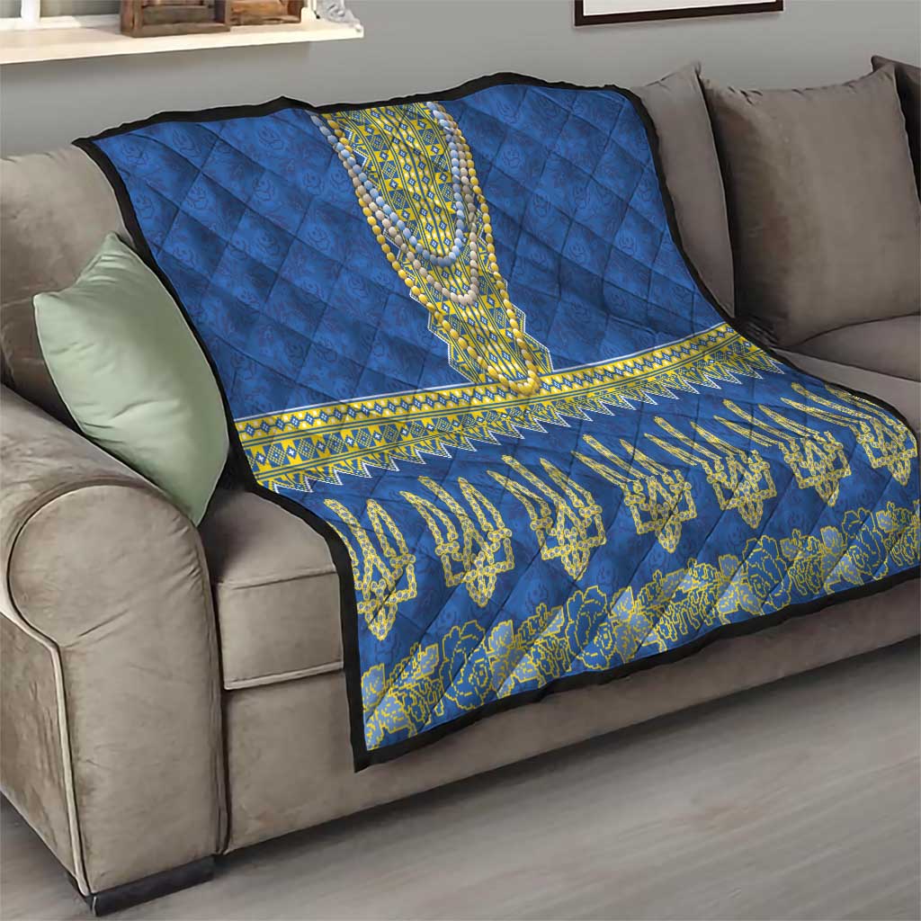 Ukraine Vyshyvanka Motif Quilt Ukrainian Coat Of Arms Rose Patterns - Wonder Print Shop