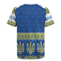 Ukraine Vyshyvanka Motif Rugby Jersey Ukrainian Coat Of Arms Rose Patterns - Wonder Print Shop