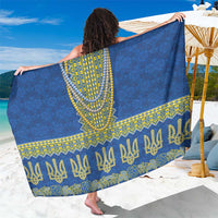 Ukraine Vyshyvanka Motif Sarong Ukrainian Coat Of Arms Rose Patterns - Wonder Print Shop