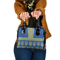 Ukraine Vyshyvanka Motif Shoulder Handbag Ukrainian Coat Of Arms Rose Patterns - Wonder Print Shop