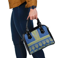 Ukraine Vyshyvanka Motif Shoulder Handbag Ukrainian Coat Of Arms Rose Patterns - Wonder Print Shop