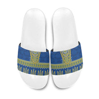 Ukraine Vyshyvanka Motif Slide Sandals Ukrainian Coat Of Arms Rose Patterns - Wonder Print Shop