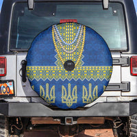 Ukraine Vyshyvanka Motif Spare Tire Cover Ukrainian Coat Of Arms Rose Patterns - Wonder Print Shop